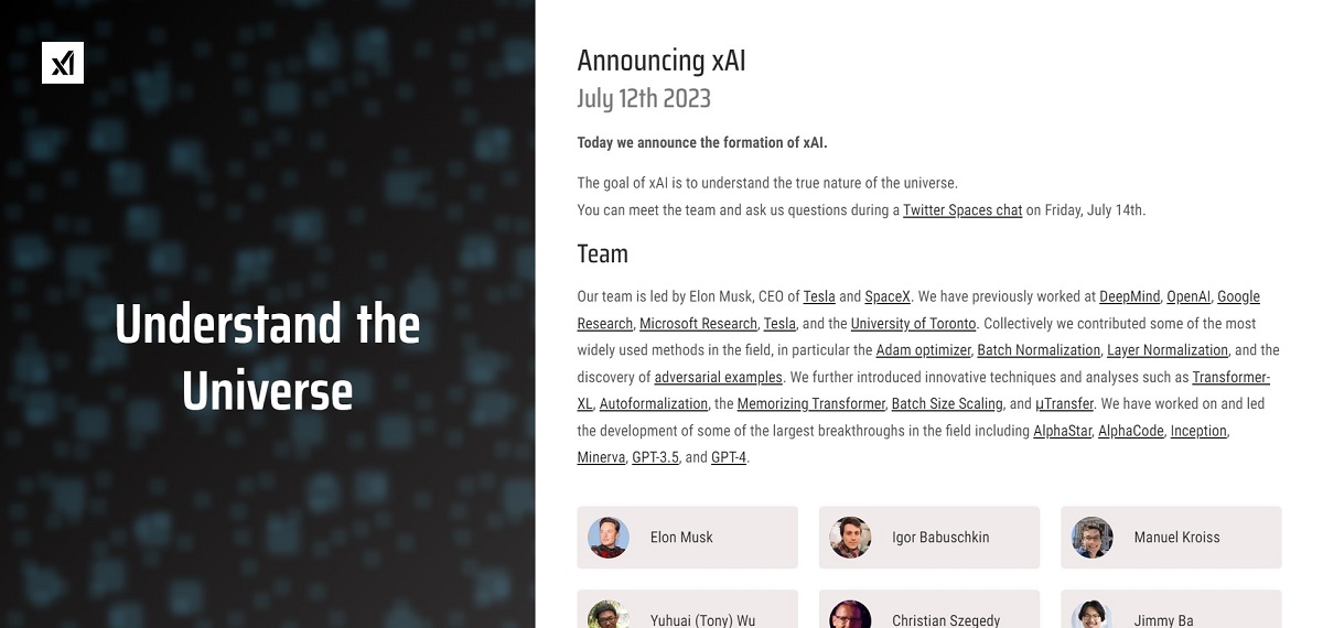 Le lancement de xAI Elon Musk
