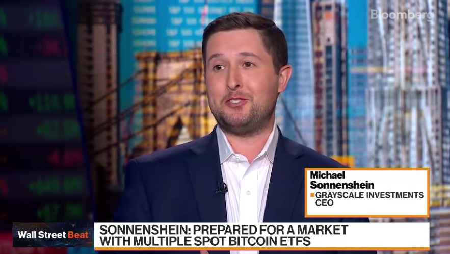 Michael Sonnenshein, CEO von Grayscale, ist optimistisch, was die Zukunft von Spot Bitcoin ETF angeht