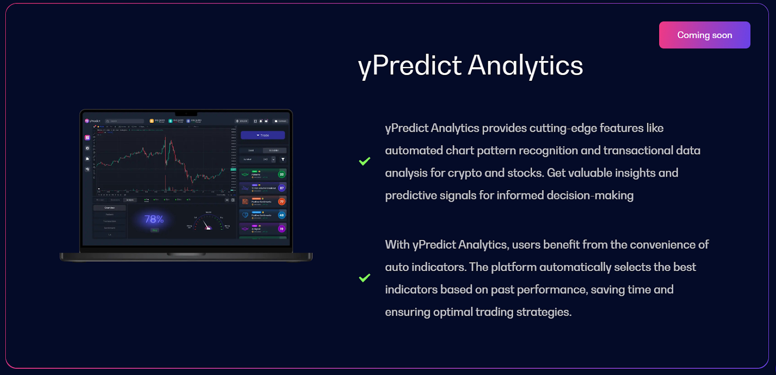 De analytics tool van yPredict
