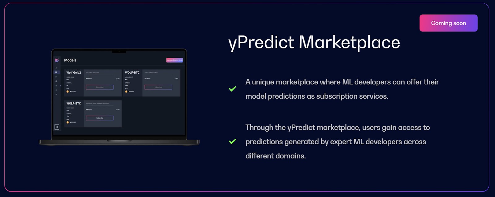 yPredict Marketplace