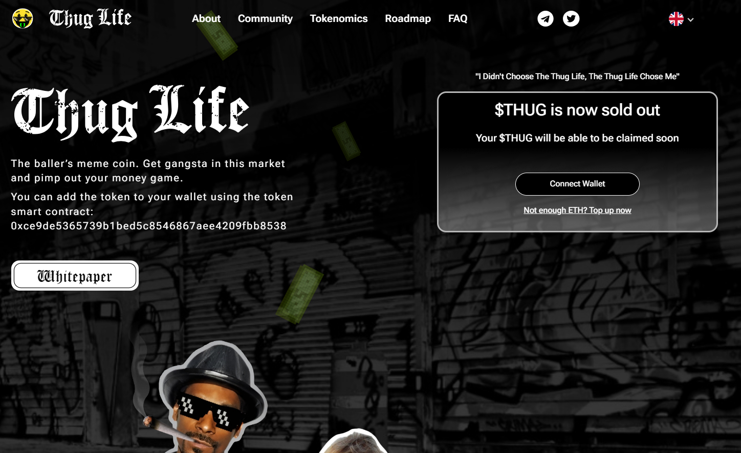 今天将上市新的迷因币Thug Life – 这个加密货币是否能像$SPONGE一样翻倍增长100倍？