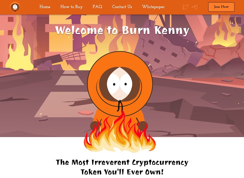 Prévente Burn Kenny crypto meme