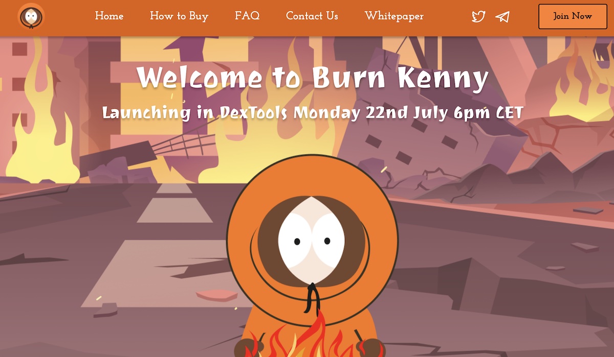 Schritt 4: Besuchen Sie die Burn Kenny Presale-Website