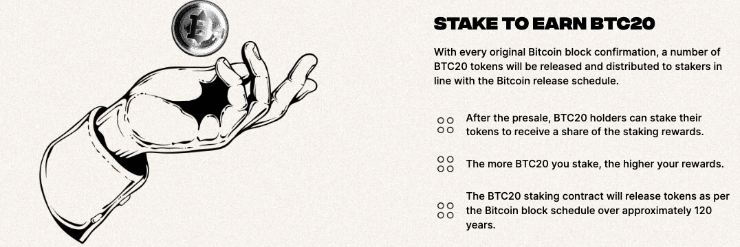 BTC20 staking