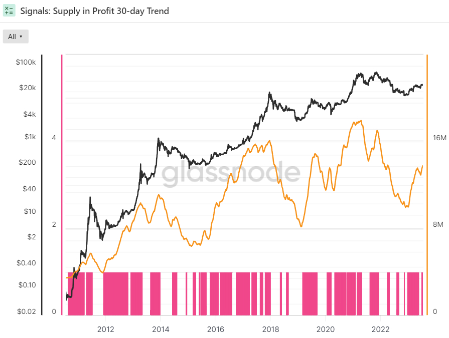 btc supply in profit