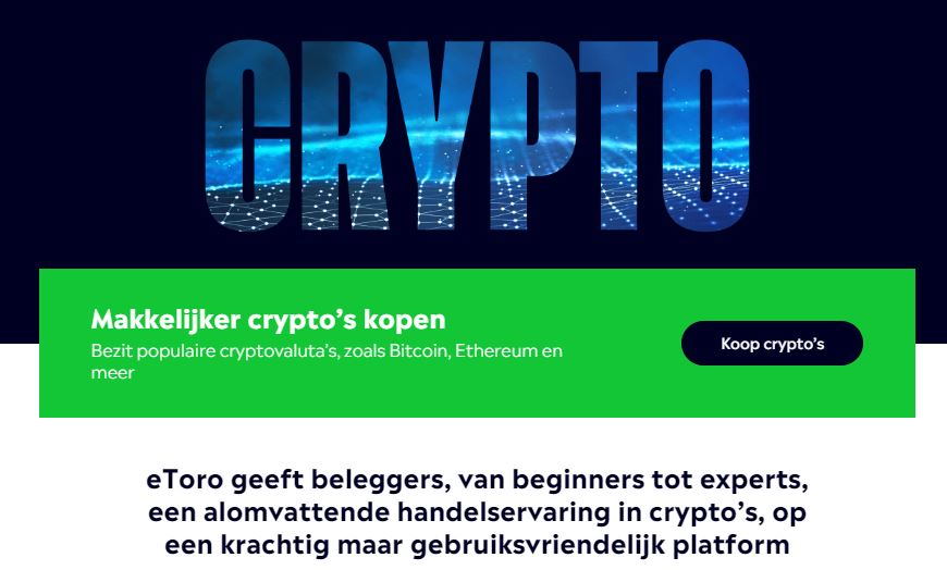 Crypto kopen op eToro