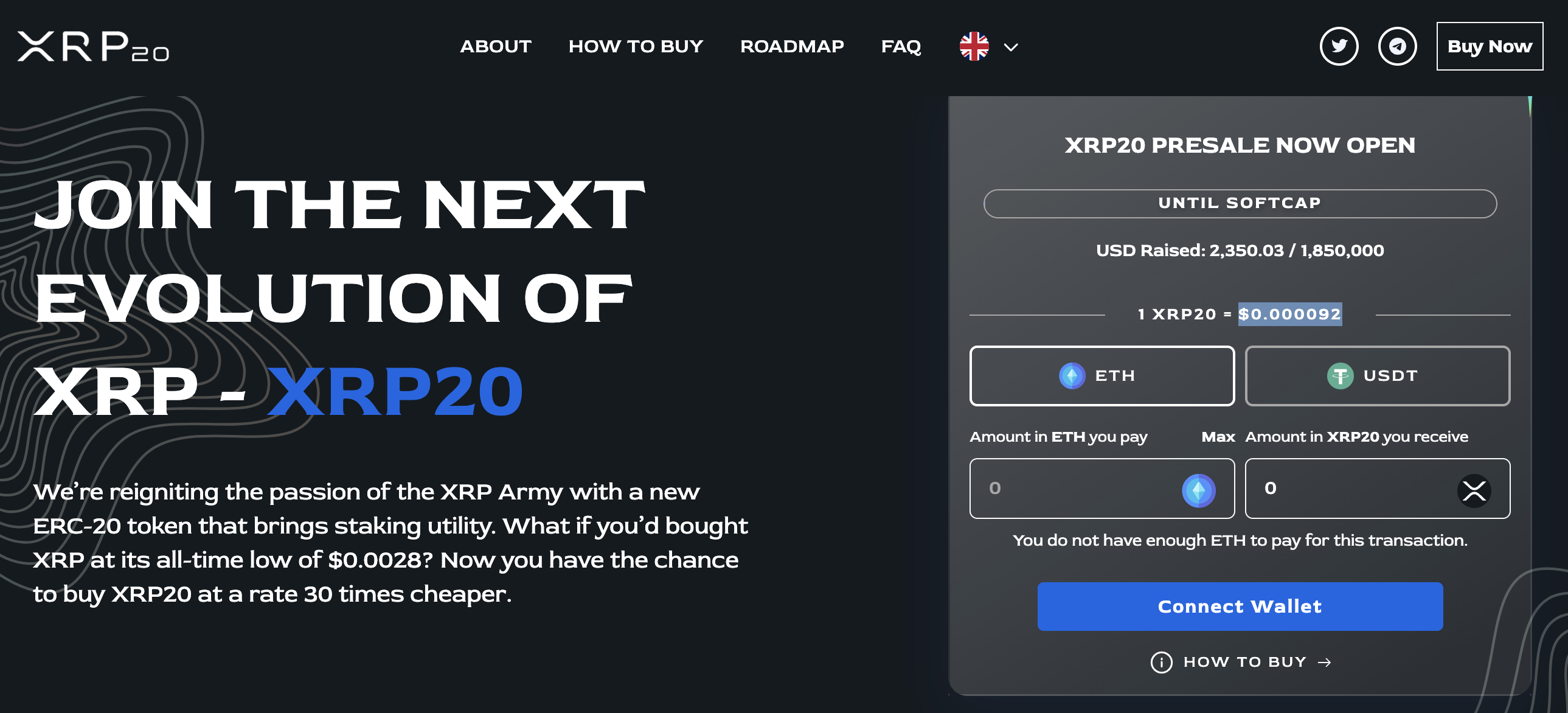 xrp20 coin presale live