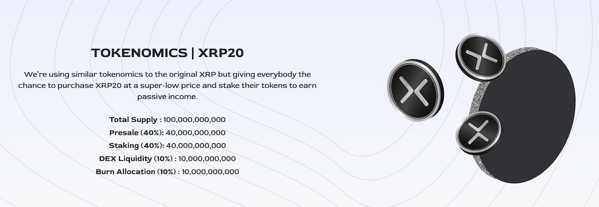 Wie sieht die XRP20 Tokenomics aus?