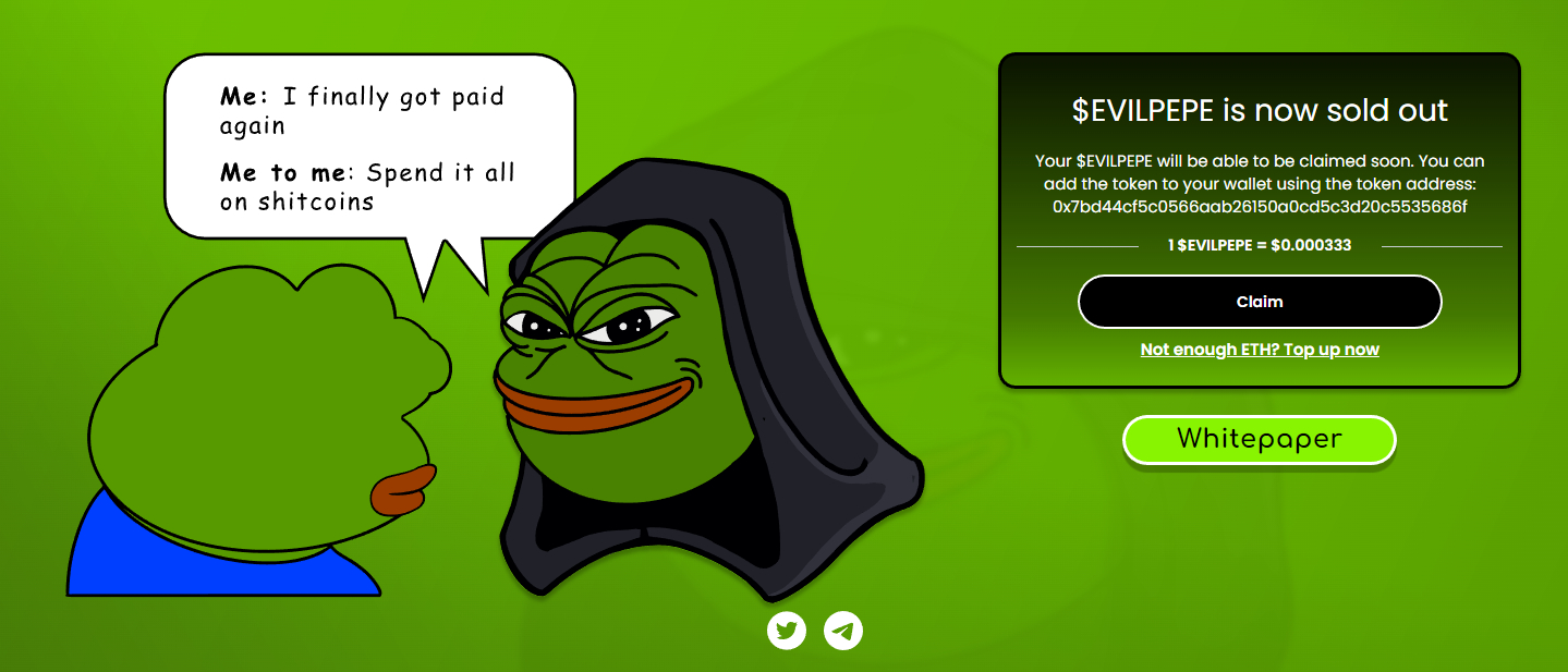 evil pepe presale