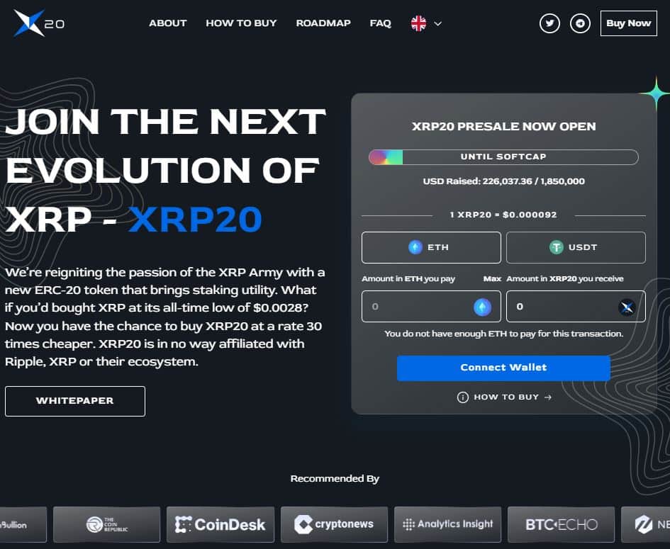 XRP 20 presale