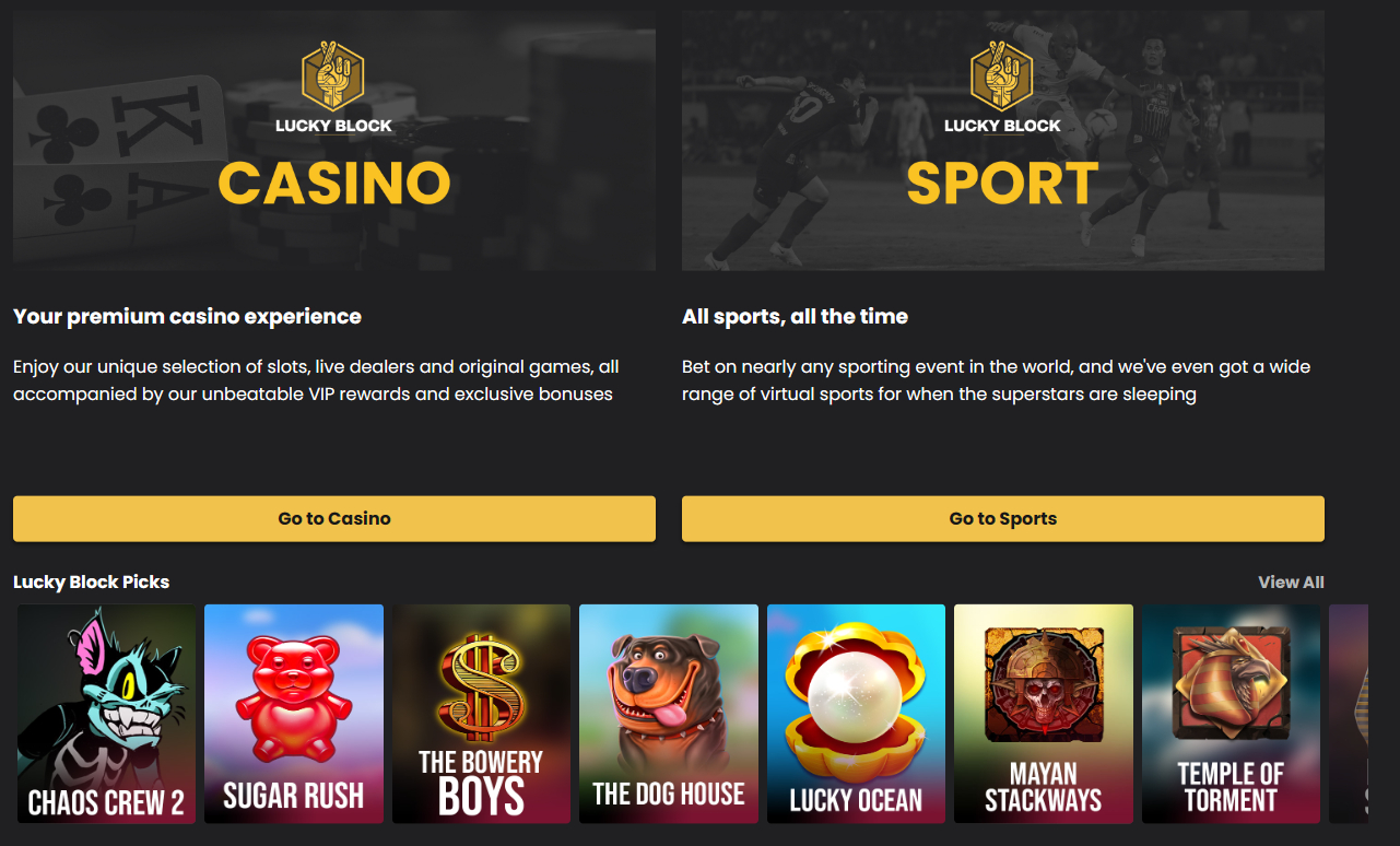 Lucky Block online gambling site
