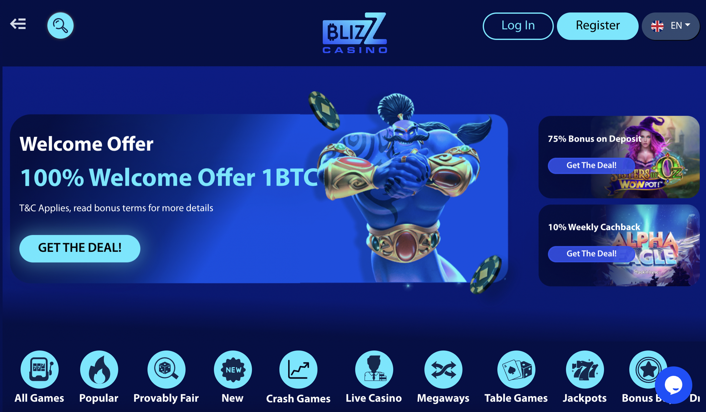 Blizz.io 100% Welcome Bonus