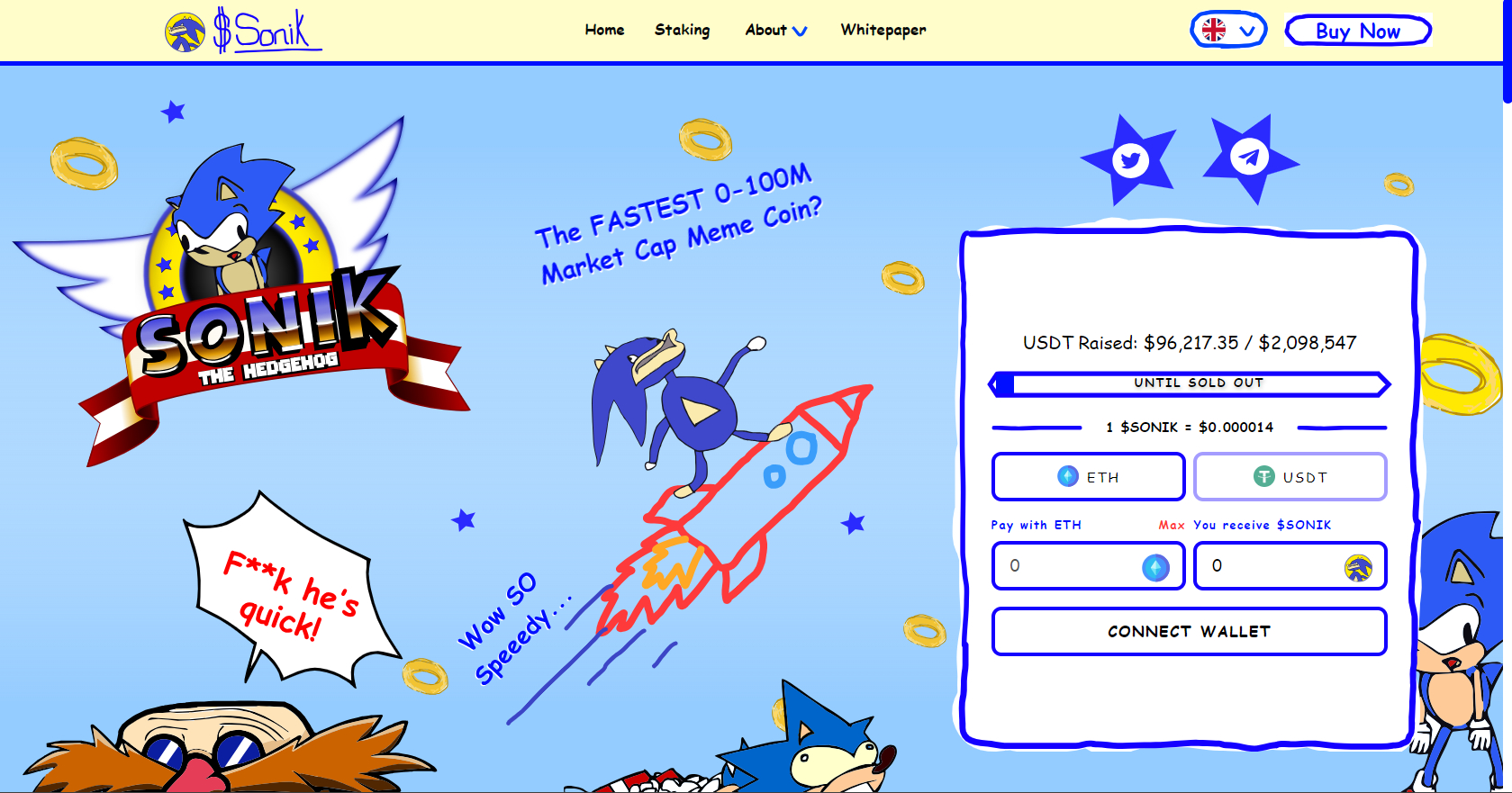 Sonik Coin Homepage