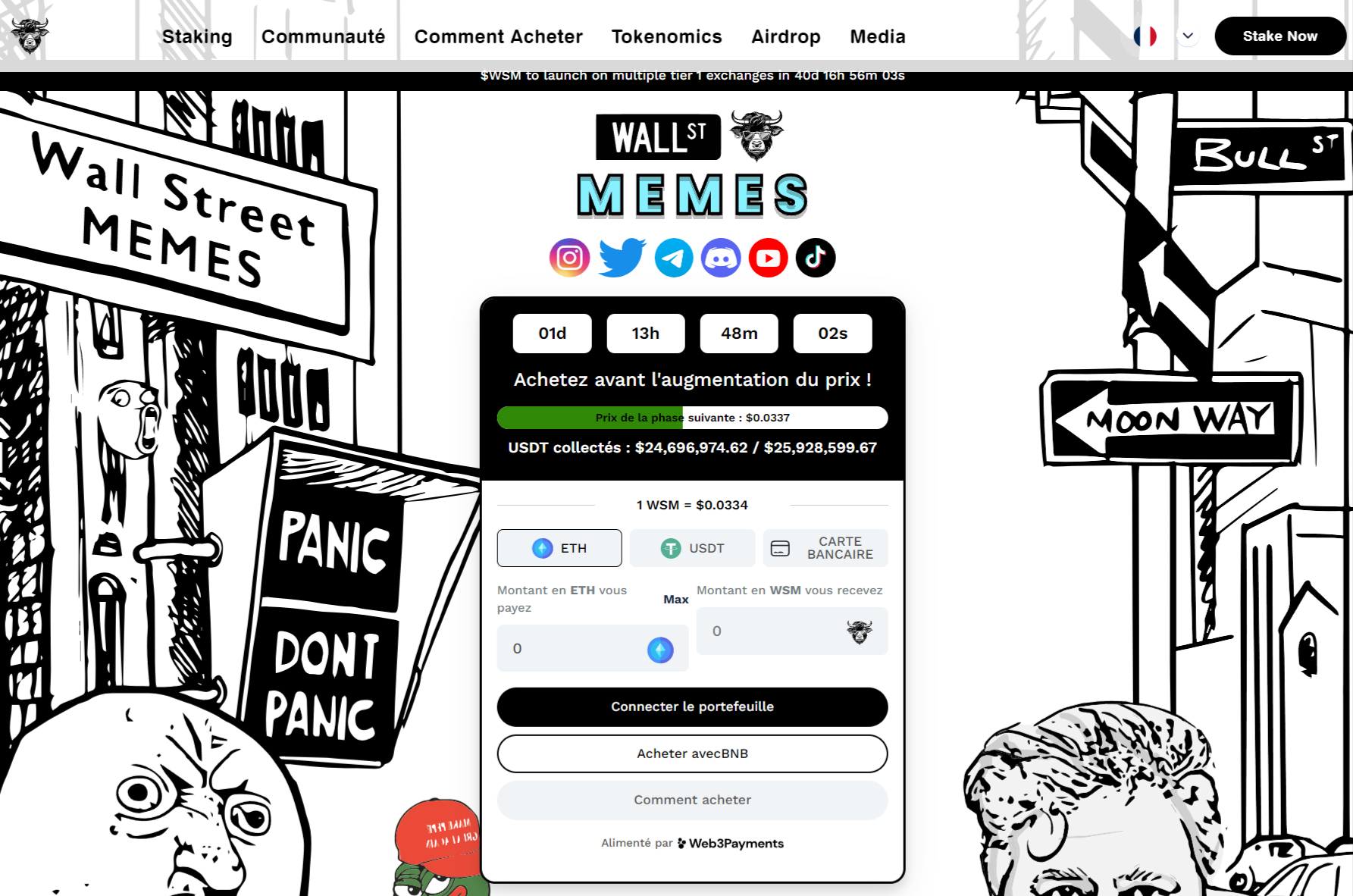 Wall Street Memes Prévente Token