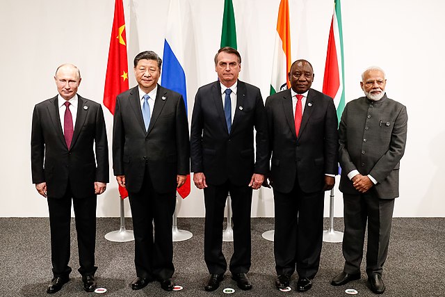 BRICS leaders pose for a photograph during a 2019 summit.