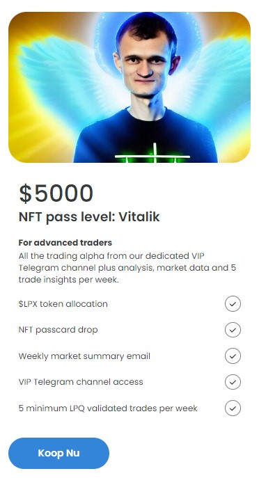 Meer LPQ trades, en toegang tot nog meer opties voor ervaren traders. Vanaf $5000.