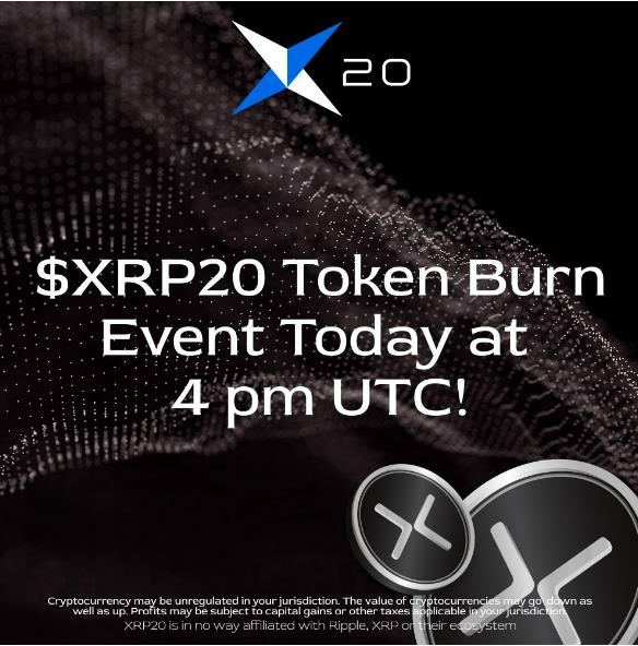 XRP-Preis schwach, aber XRP20 Coin Pump im Anmarsch - 5% Token Burn Event zündet Lunte für Gewinne