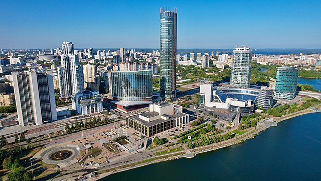 The city of Yekaterinburg, Russia.