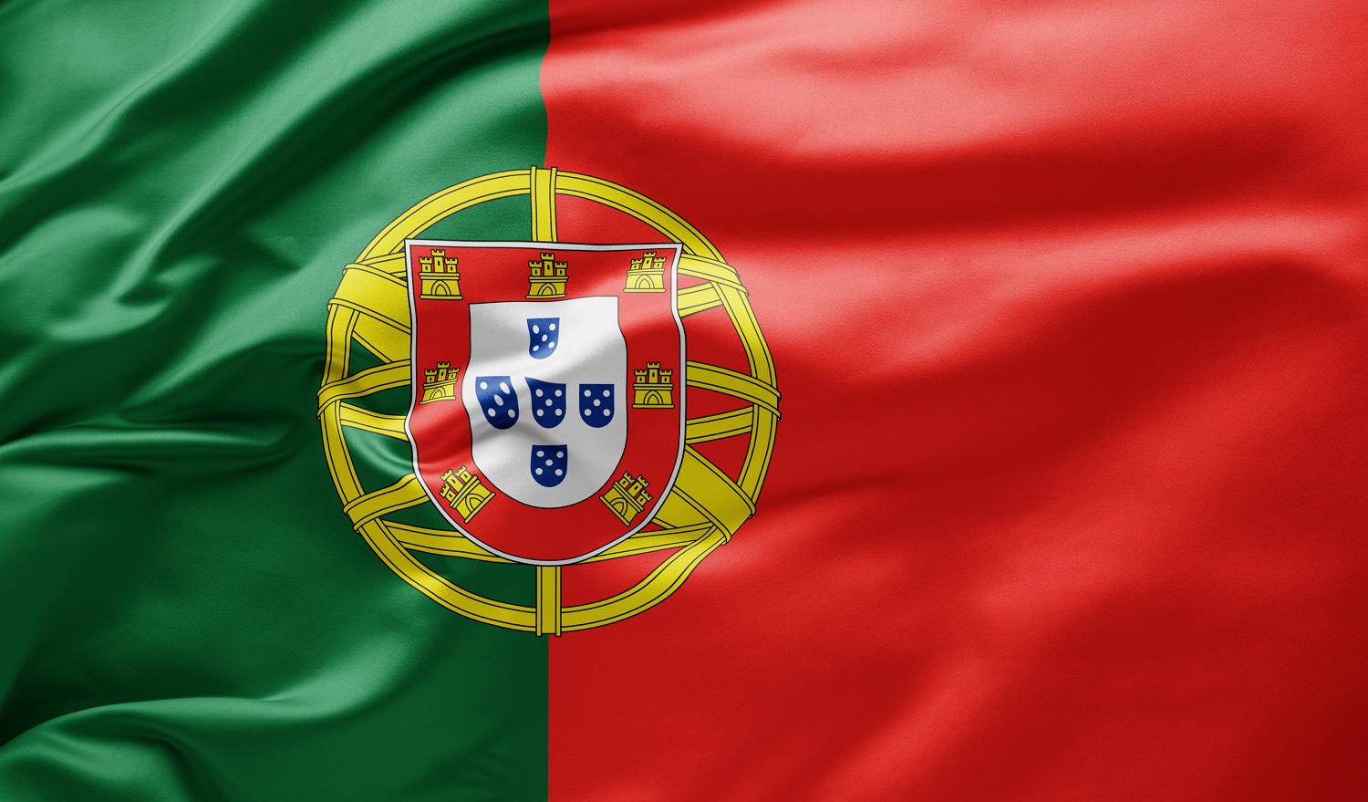 The national flag of Portugal.