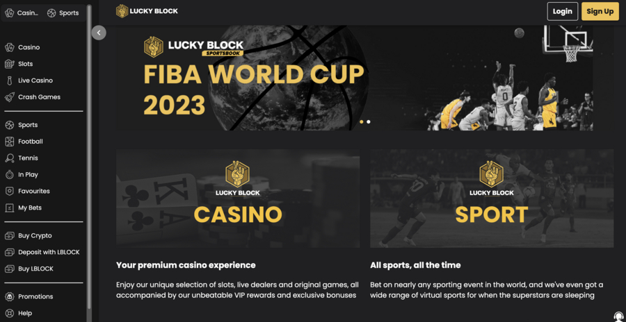 Lucky Block online casino and sports betting