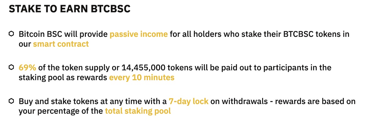 Bitcoin BSC Mining und Staking? Geht das?