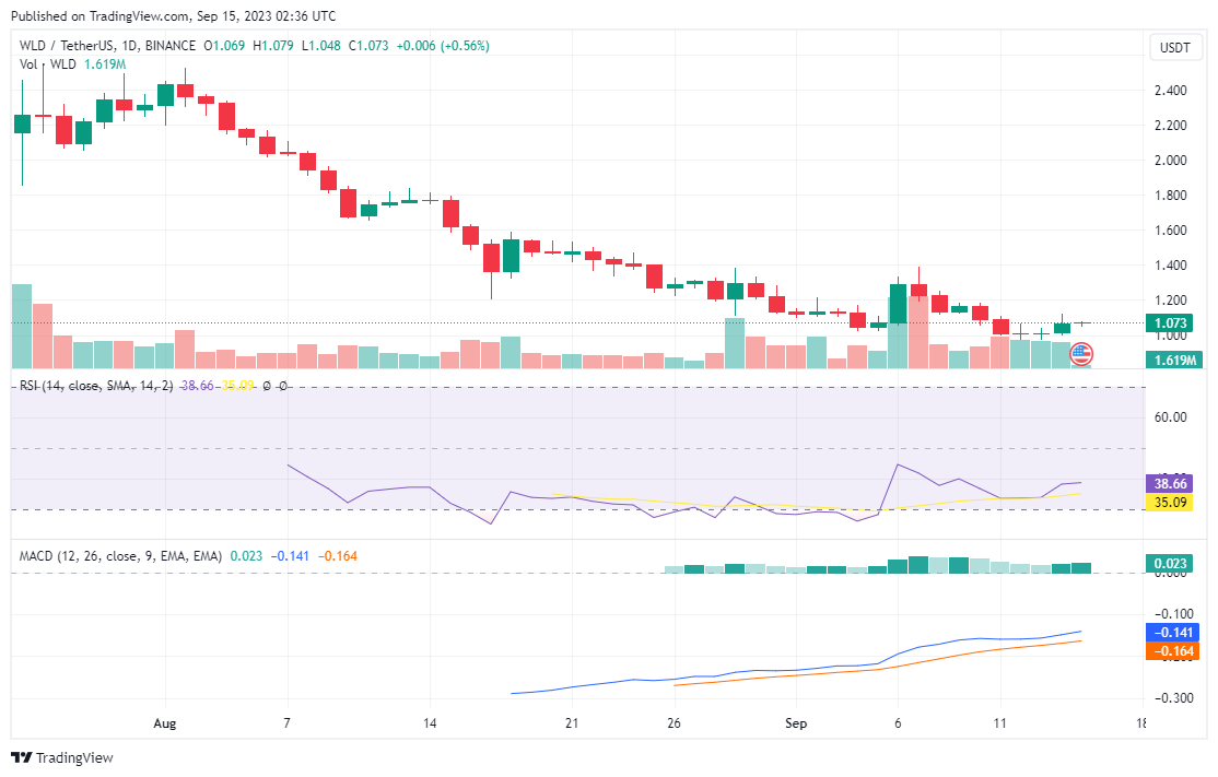 Prévision et analyse du prix de WLD sur 24 h