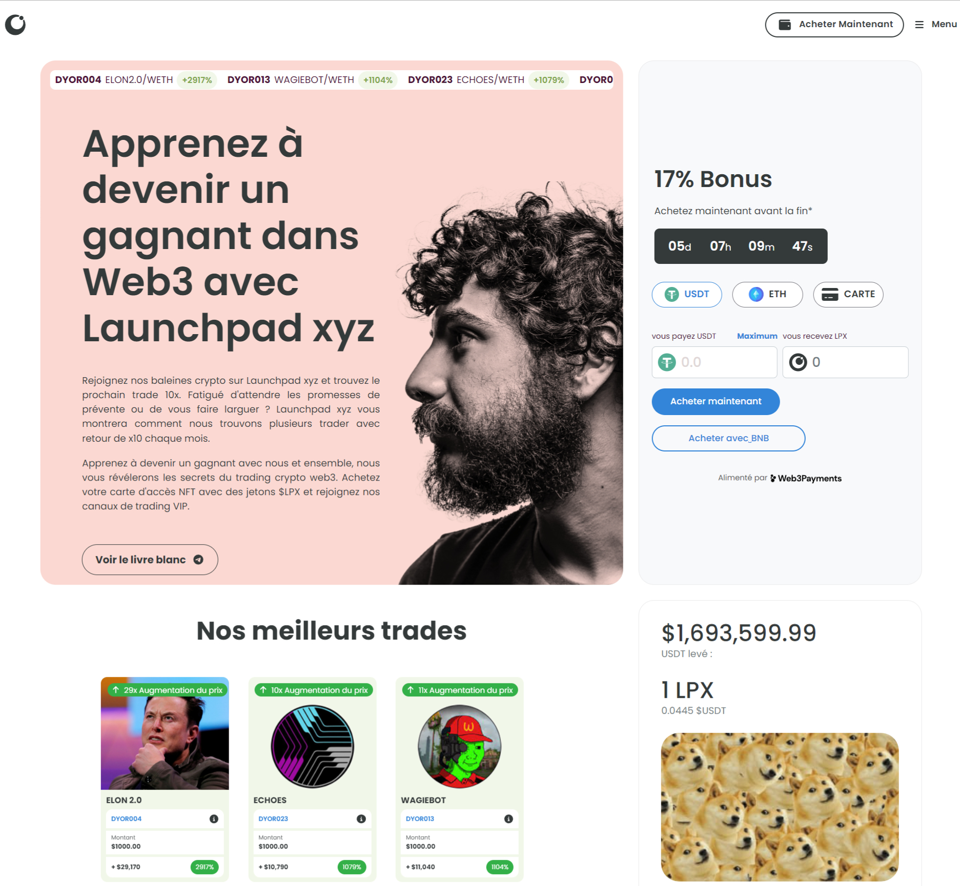 La prévente 2023 de Launchpad XYZ