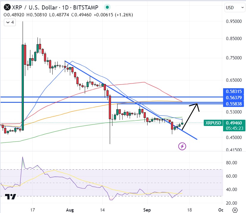 XRP图表 / 来源：TradingView