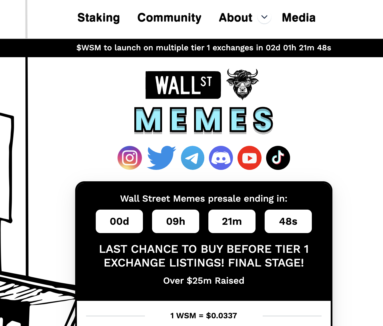 Wall Street Memes website counter