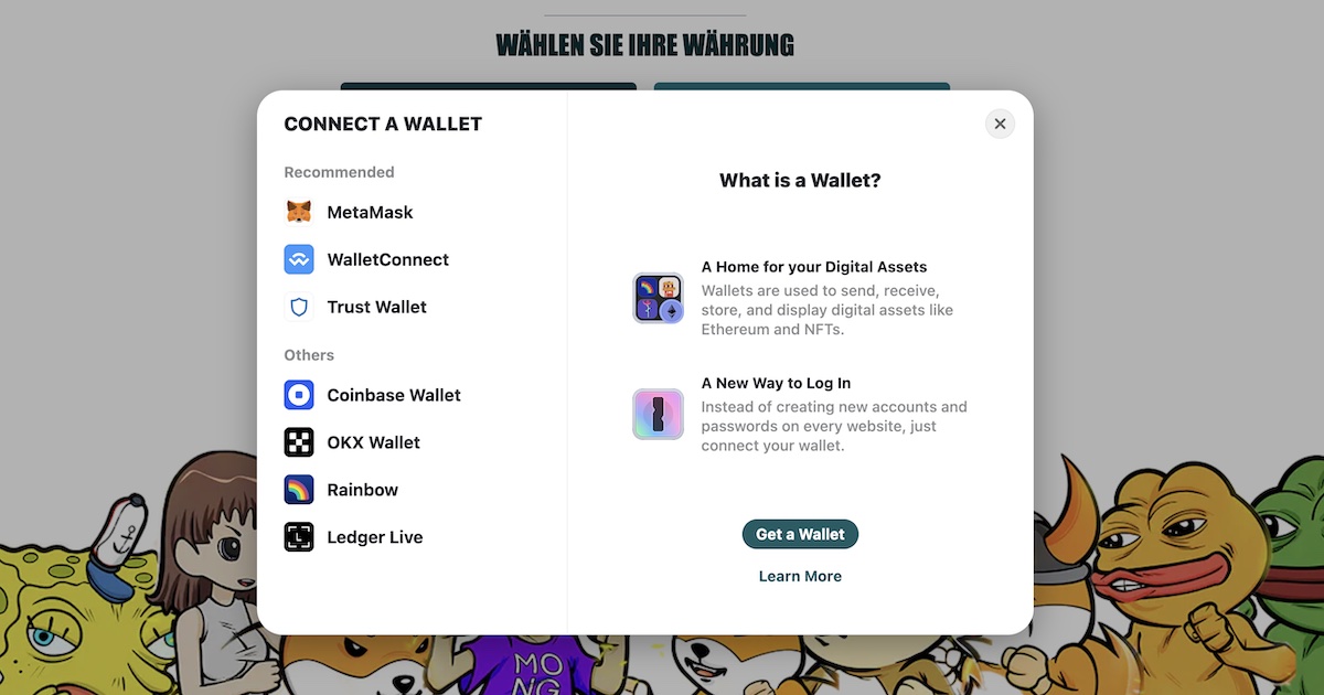 Schritt 5: Wallet mit der Plattform verbinden