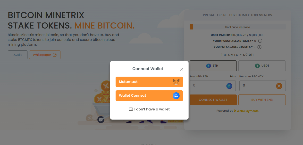 compra Bitcoin Minetrix $BTCMTX