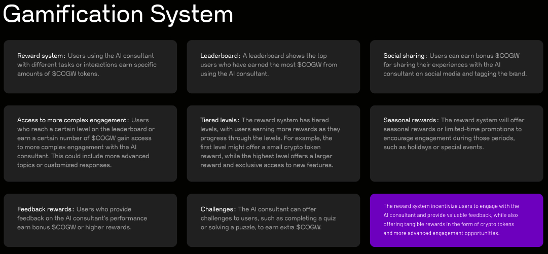 Cogwise gamification system