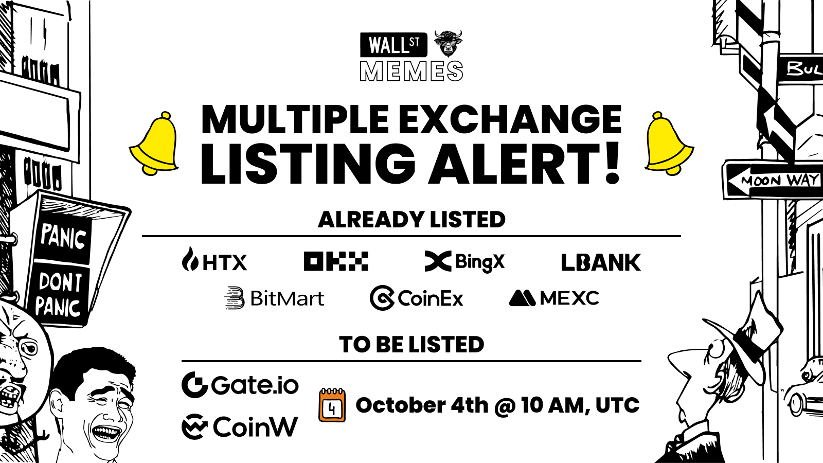 wall street memes listings alert - Gate.io CoinW