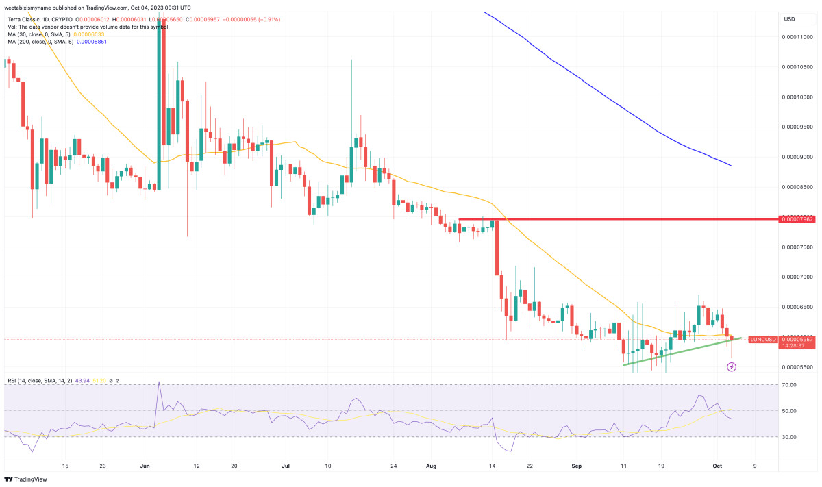 Terra Luna Classic Price Prediction as LUNC Falls to 100th Place
