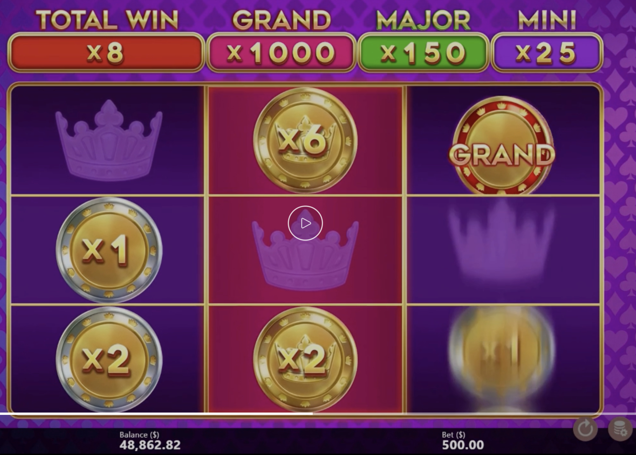 mega dice $1m fortune win - total win x8