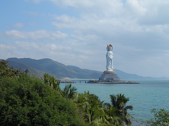 The Guanyin of Nanshan, a notable landmark off the shore of China’s Sanya.