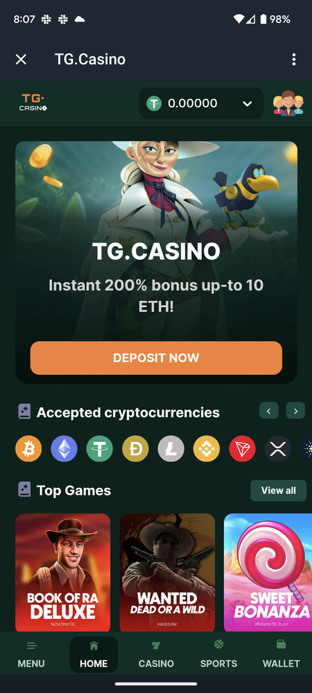 TG Casino Telegram app