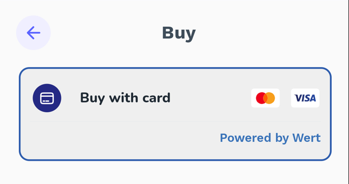 Buy crypto with a card