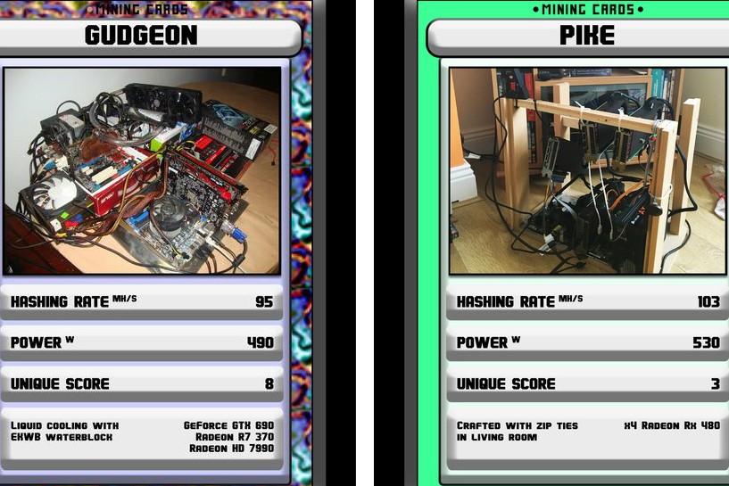 Ethereum Mining Rig Trading Cards Are a Thing