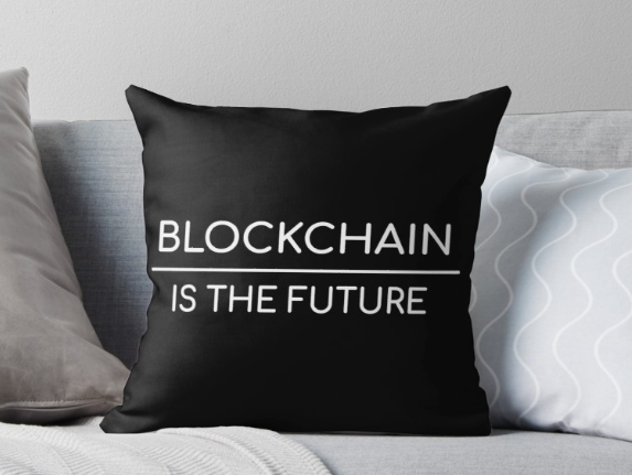 Crypto Shopping du dimanche: Coussin Blockchain