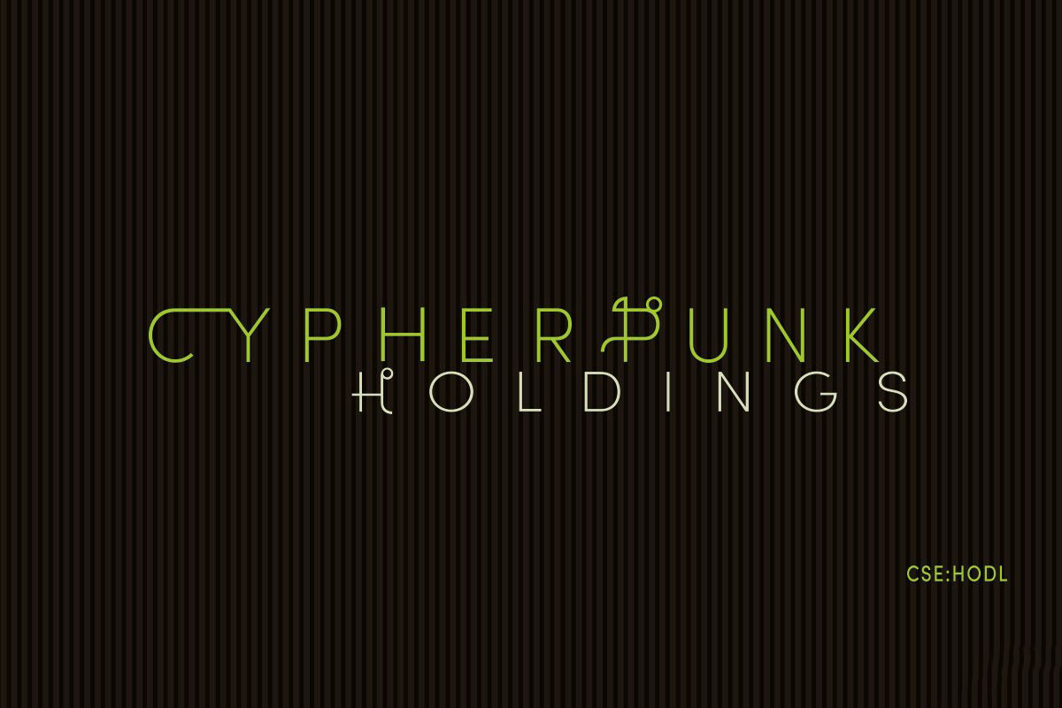 Cypherpunk Holdings Inc. Announces Updated Bitcoin Holdings