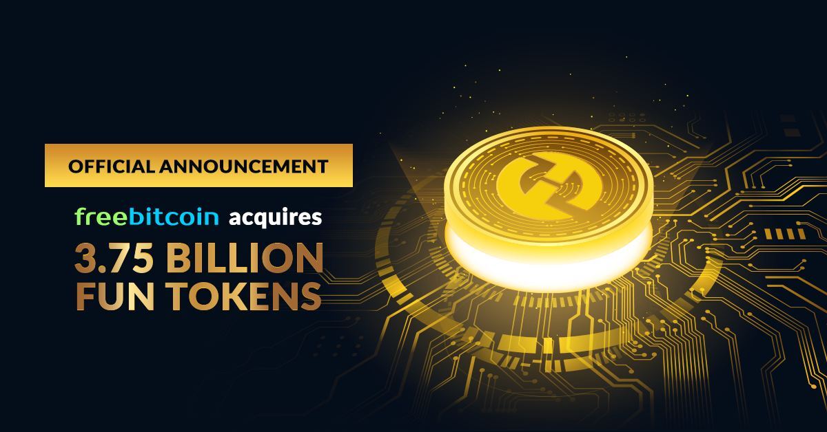 FreeBitco.in Acquires 3.75B FUN Tokens to Promote Transparency in iGaming