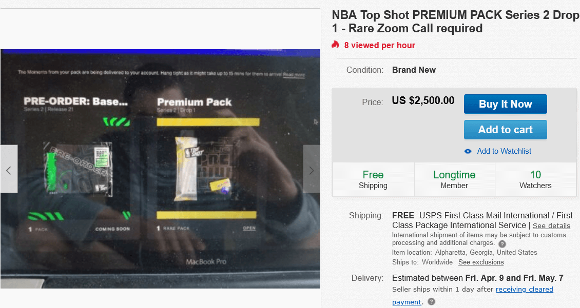 nba top shot pack nft