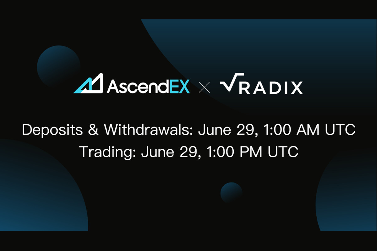 AscendEX、開発者向けインセンティブ付きDeFiプロトコル「Radix」を上場