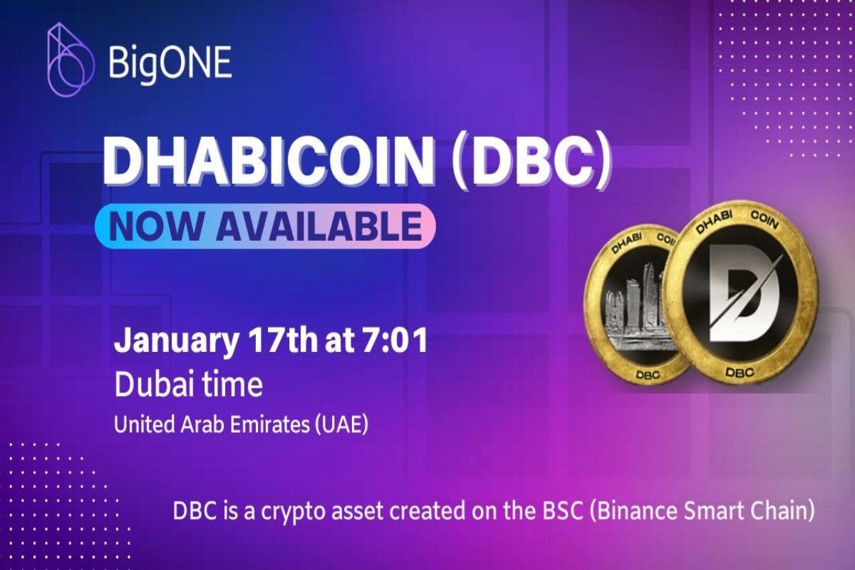 BigOne, DhabiCoin’i (DBC) Listeliyor