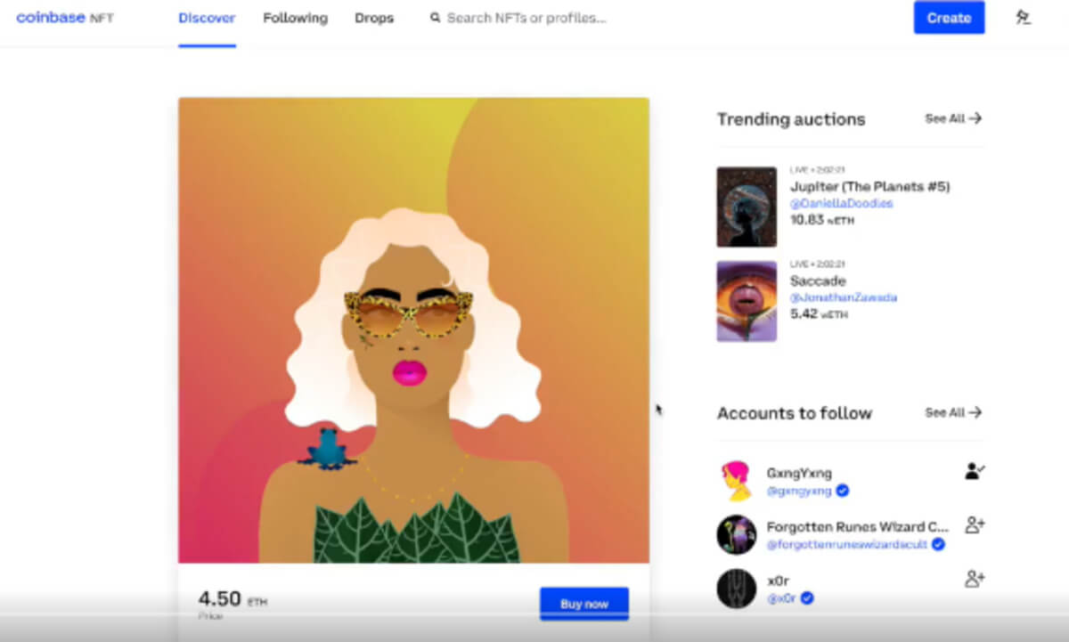 Coinbase fornisce un’anteprima della sua piattaforma NFT