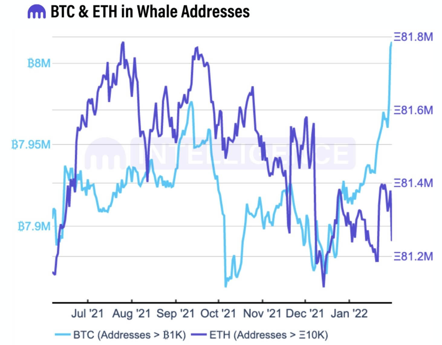 Andamento BTC ETH