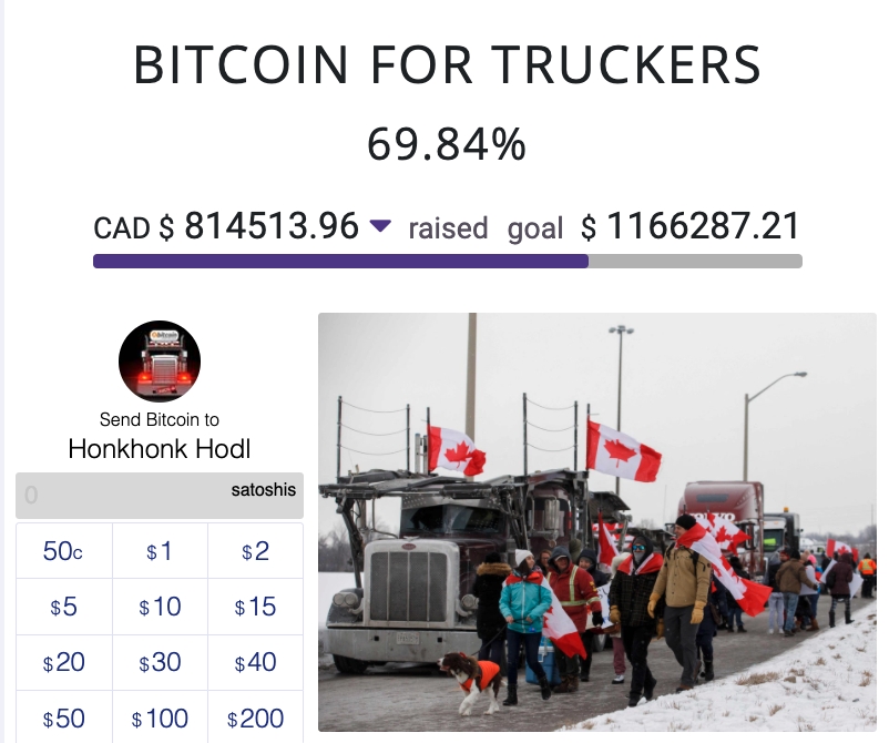 GoFundMe et les camionneurs: «La meilleure publicité pour Bitcoin»
