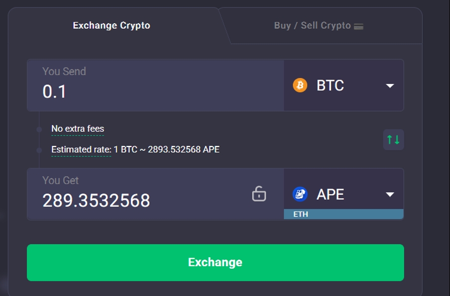 ChangeNOW: The Easy Way to Buy ApeCoin (APE)