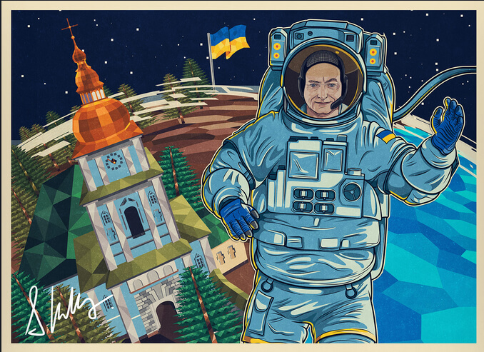 Астронавт США Скотт Келли и первый NFT для поддержки Украины